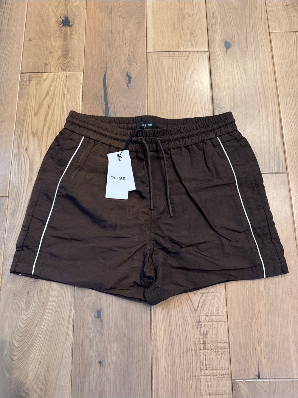 Reiss Brown swim trunks